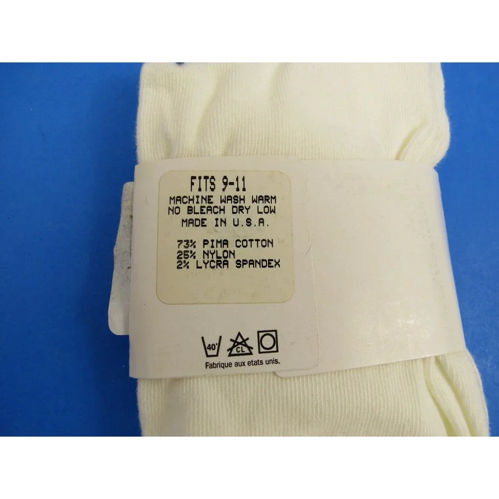 Talbots White Trouser Socks Size Large 9-11 [1 Pair]